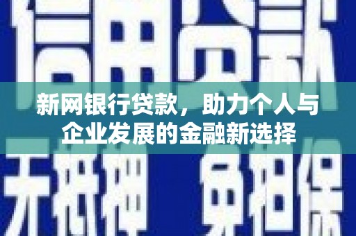 龙华新区新网银行贷款，助力个人与企业发展的金融新选择