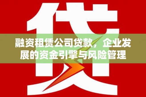龙华新区融资租赁公司贷款，企业发展的资金引擎与风险管理
