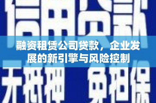 龙华新区融资租赁公司贷款，企业发展的新引擎与风险控制