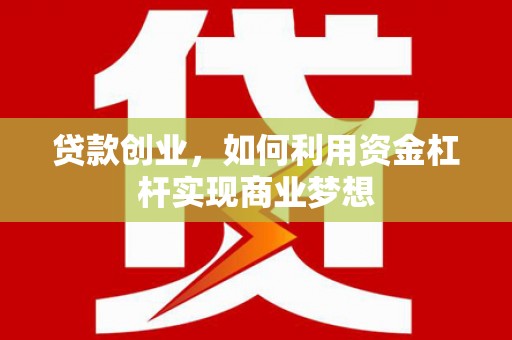 龙华新区贷款创业，如何利用资金杠杆实现商业梦想