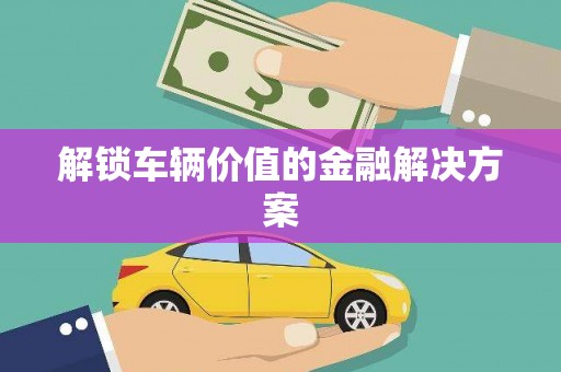 龙华新区解锁车辆价值的金融解决方案